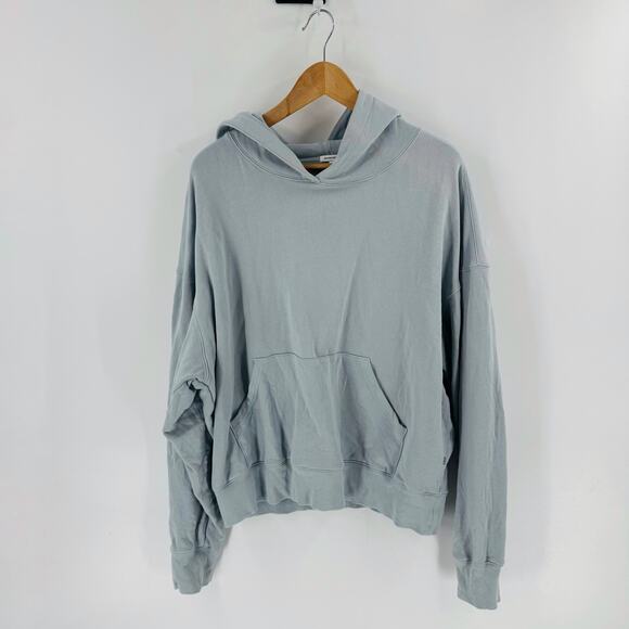 WeWoreWhat Oversized Hoodie Light Blue Cotton Blend Sweatshirt Size XL Casual - Picture 1 of 7